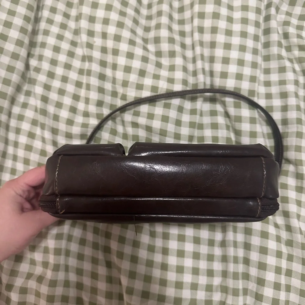 Rosetti 90s y2k brown leather shoulder bag mini purse - Picture 3 of 8